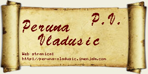 Peruna Vladušić vizit kartica